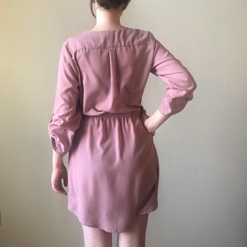 Mauve cinch waist dress - Picture 3 of 7